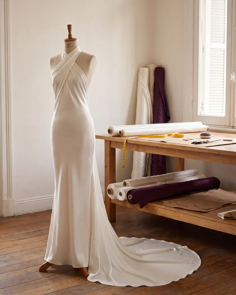 Vestido Maras en el taller